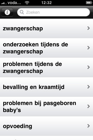 Startscherm Zwangerschapp